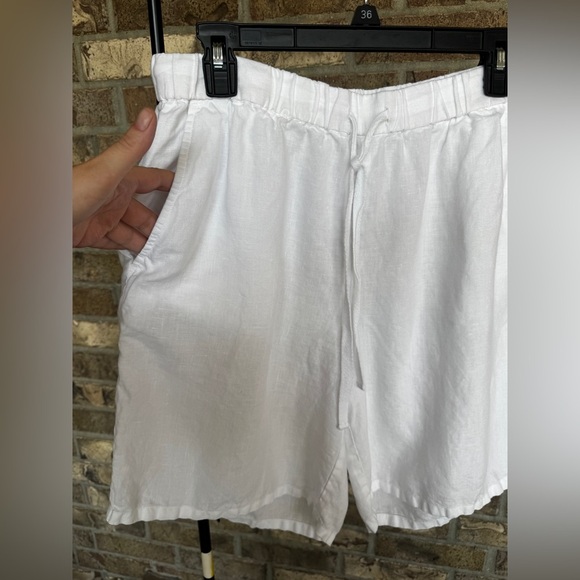EILEEN FISHER Organic-Linen Long Shorts Size Medium - Picture 4 of 13